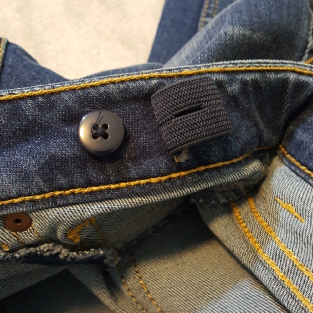 NWOT. Girl's Cat & Jack stretchy blue denim skinny jeans - Picture 6 of 7